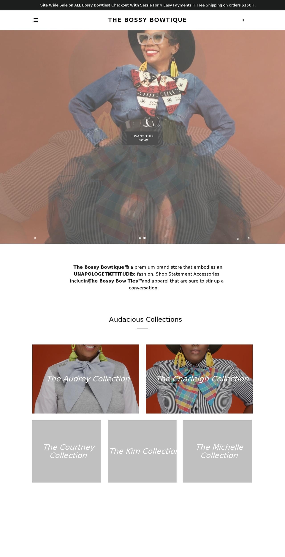 thebossybowtique.com shopify website screenshot