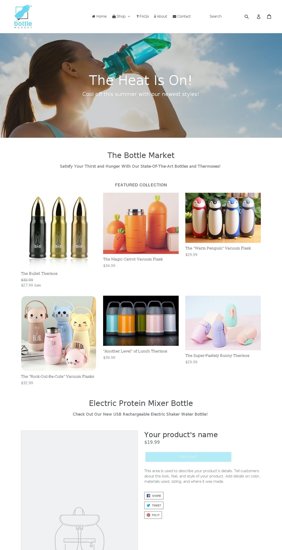 thebottlemarket.com — Shopify storefront screenshot