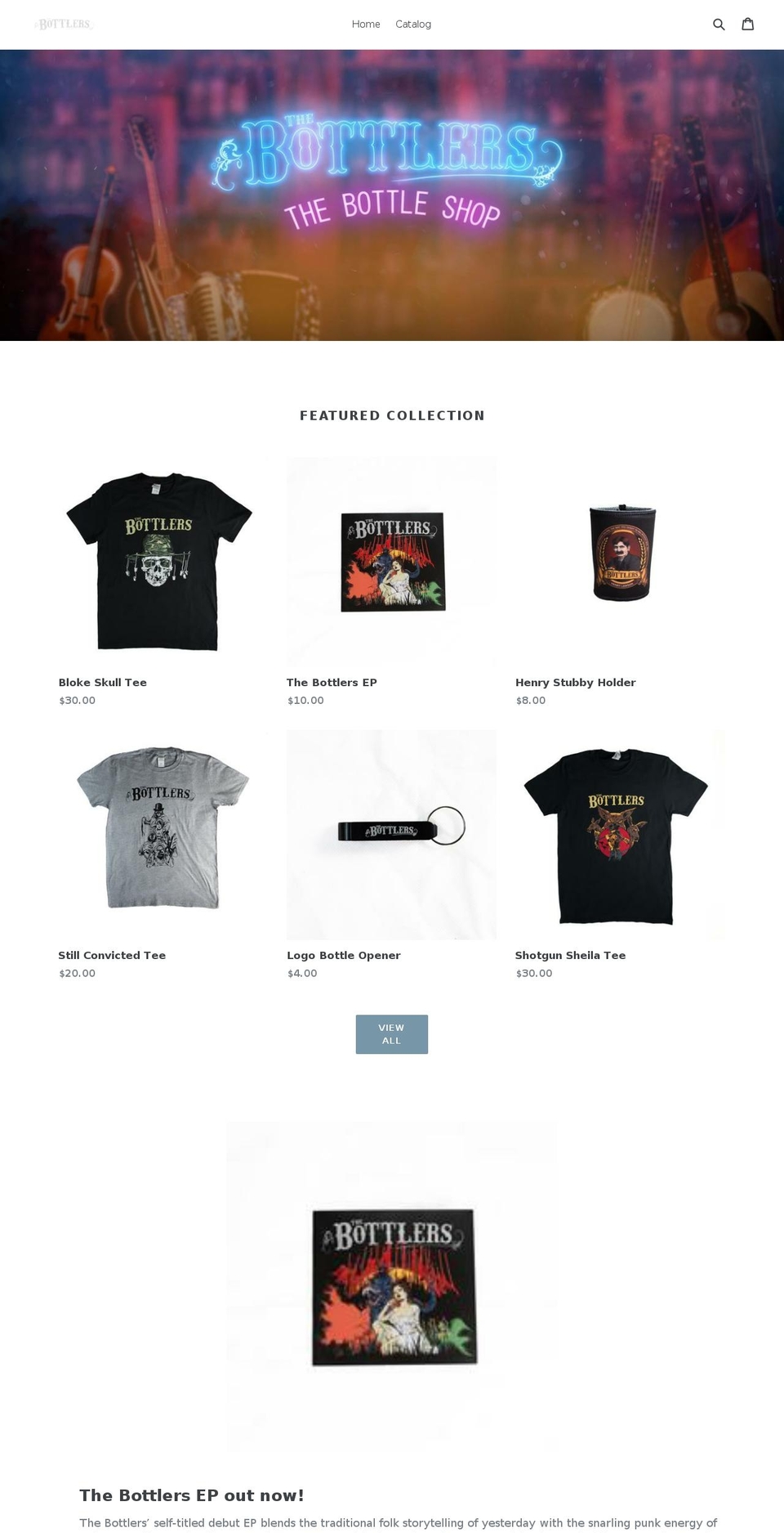thebottlersmerch.com shopify website screenshot