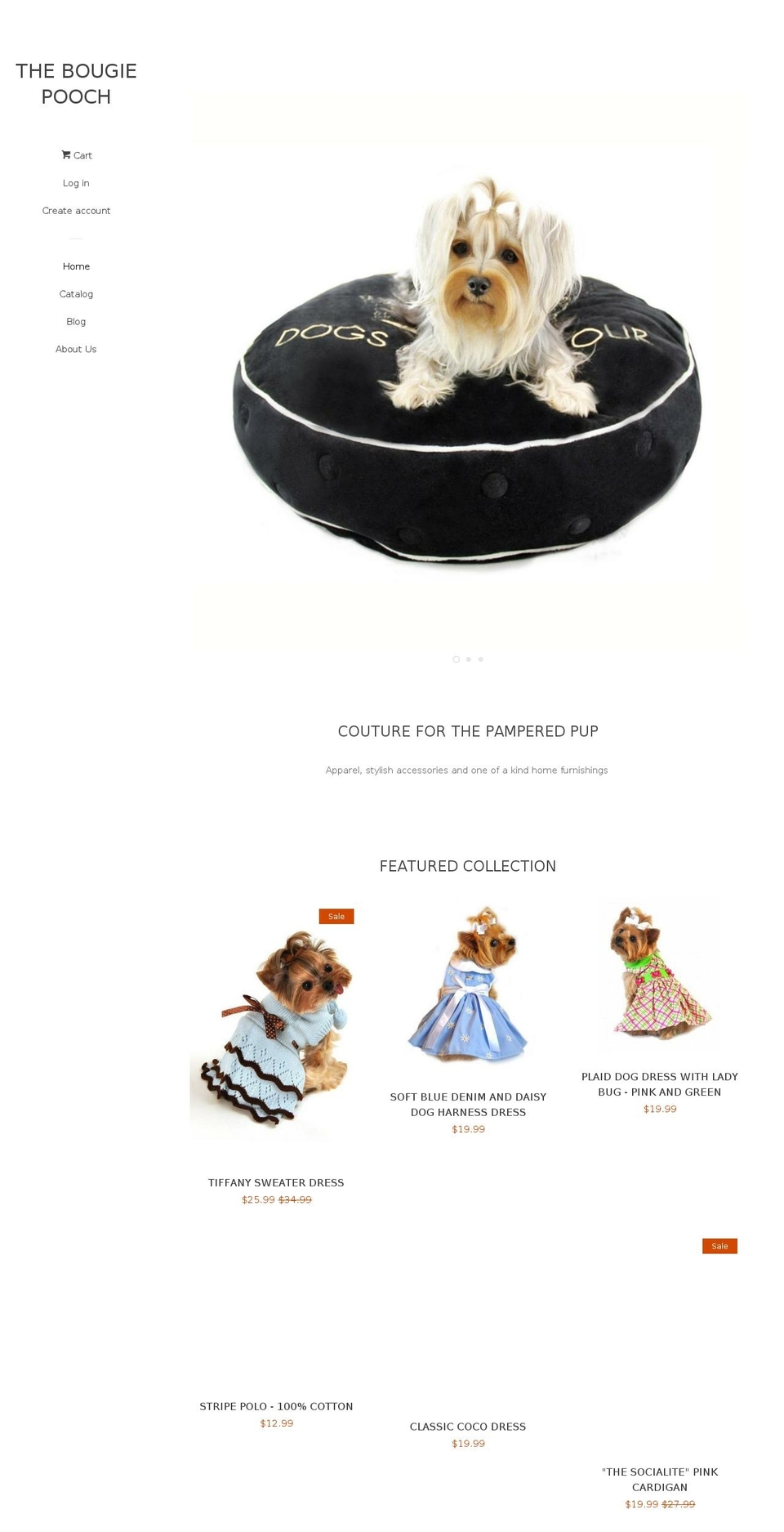 thebougiepooch.com — Shopify storefront screenshot