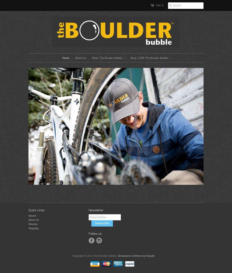 theboulderbubble.com shopify website screenshot