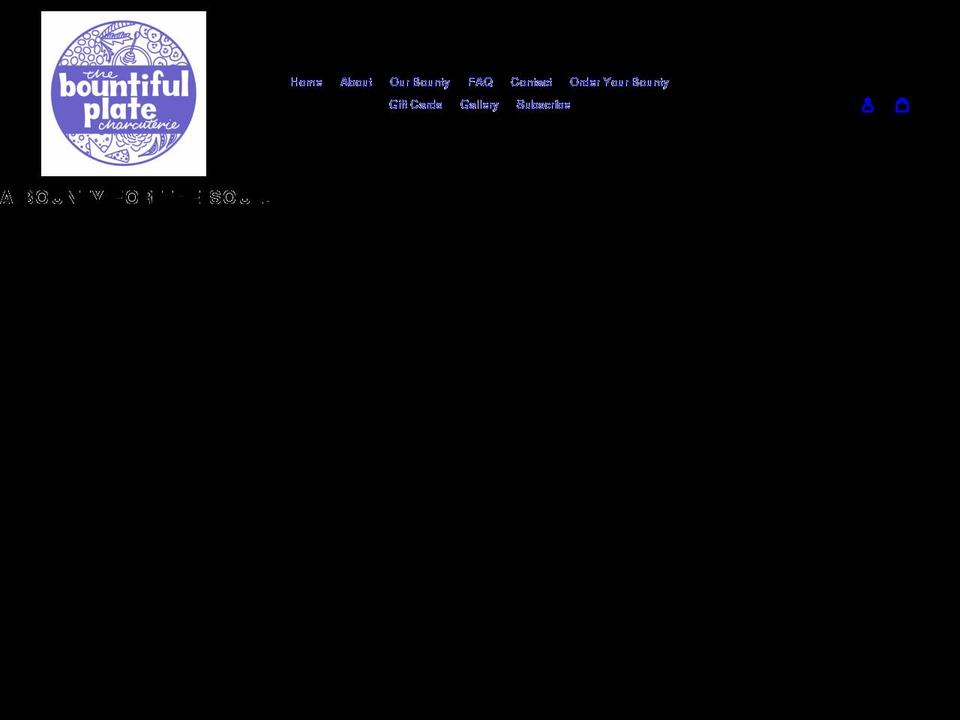 thebountifulplate.com shopify website screenshot