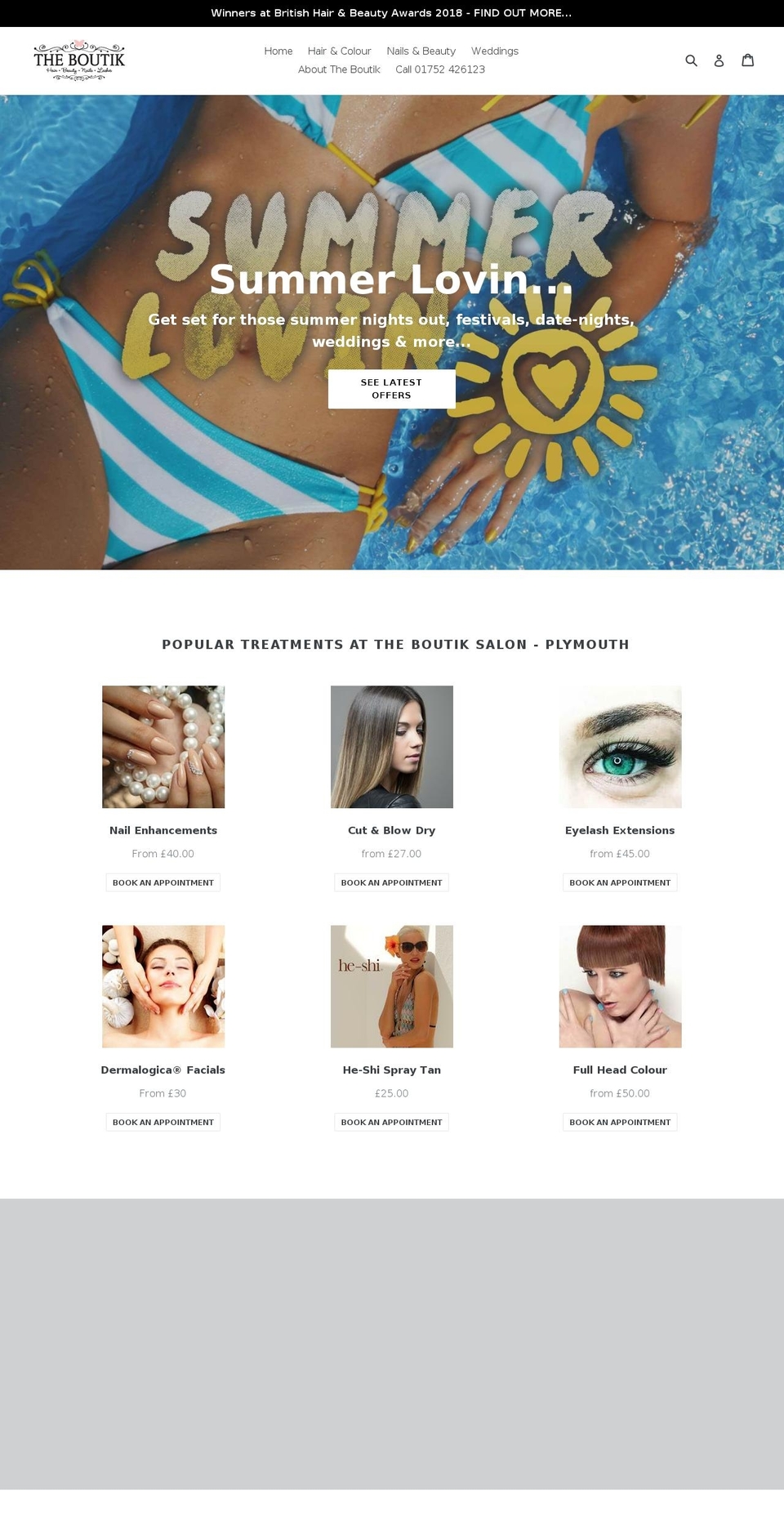 theboutik.co.uk shopify website screenshot