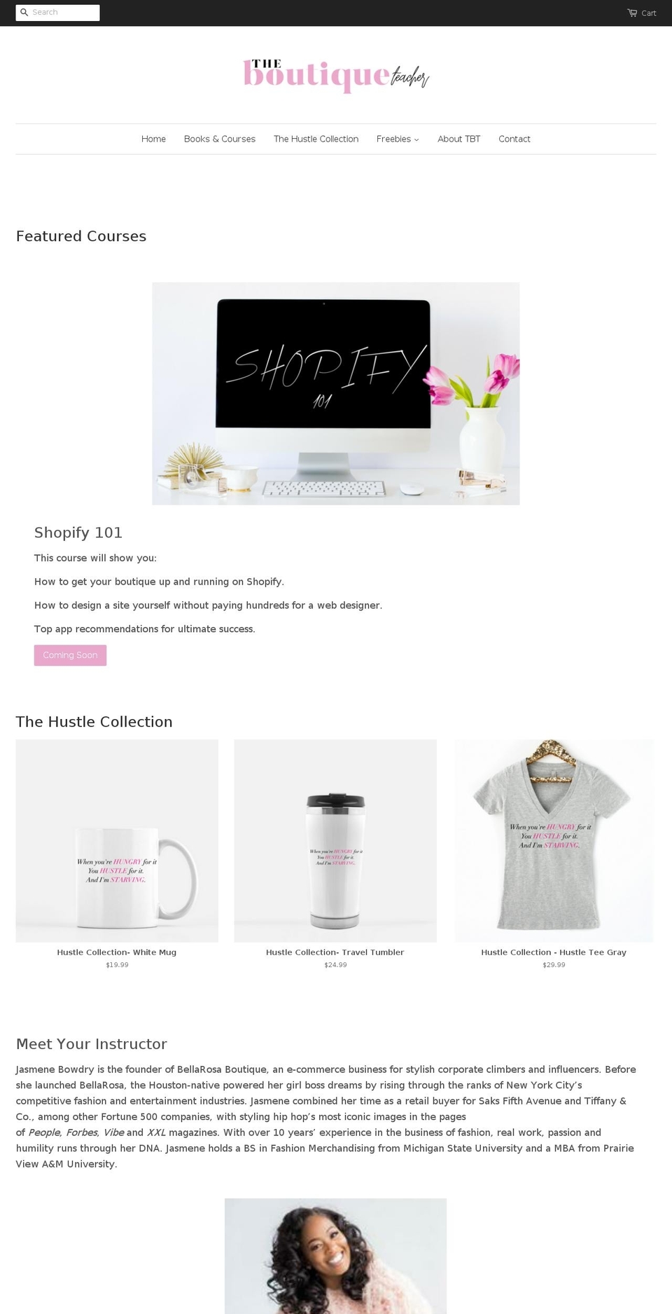 theboutiqueteacher.com — Shopify storefront screenshot