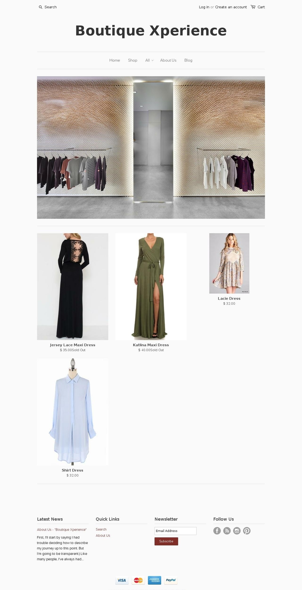 theboutiquexperience.com shopify website screenshot