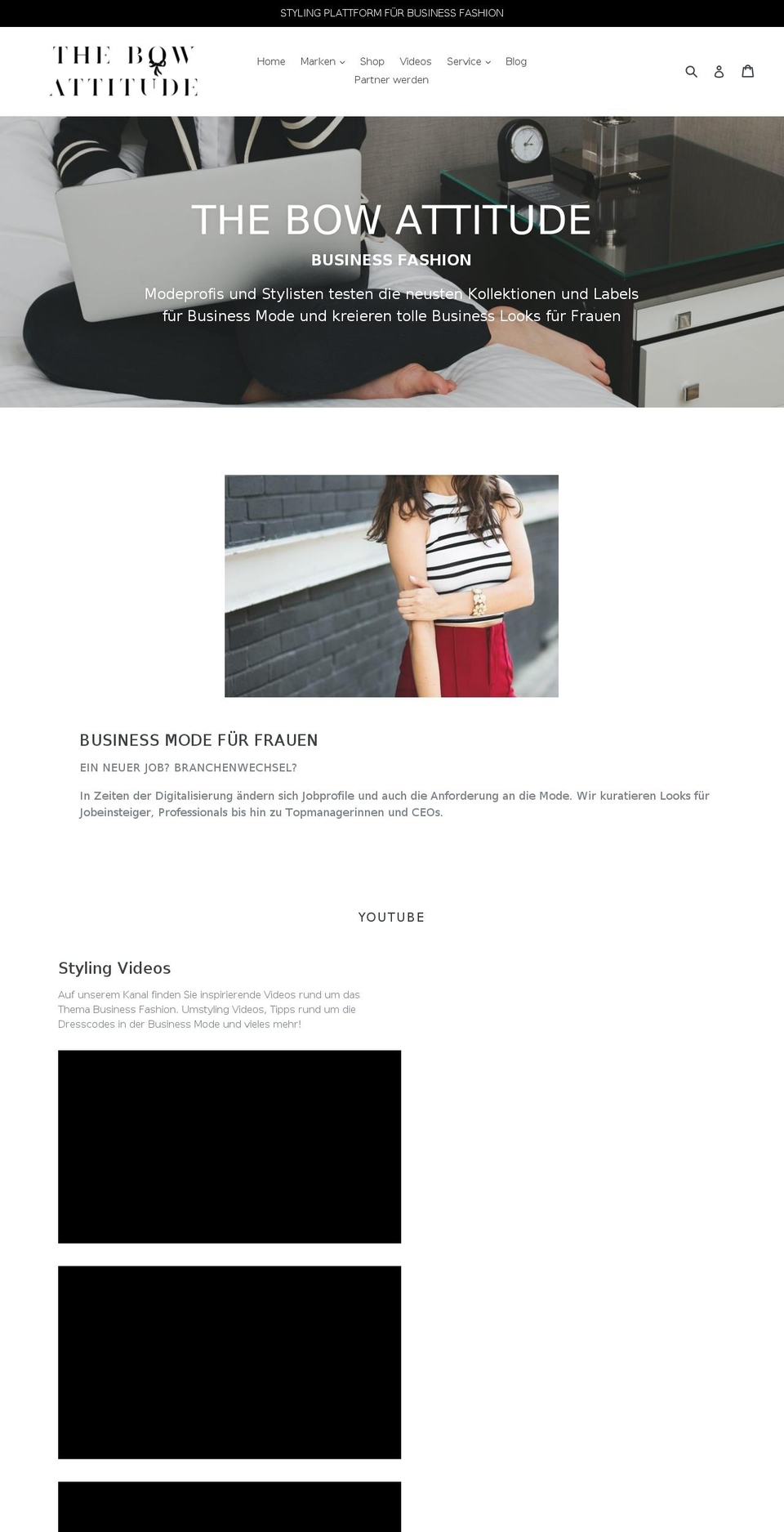 thebowattitude.com — Shopify storefront screenshot