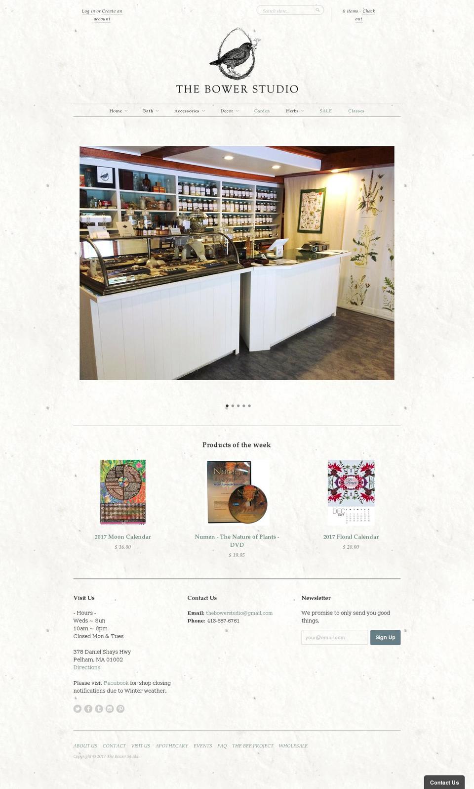 thebowerstudio.com shopify website screenshot