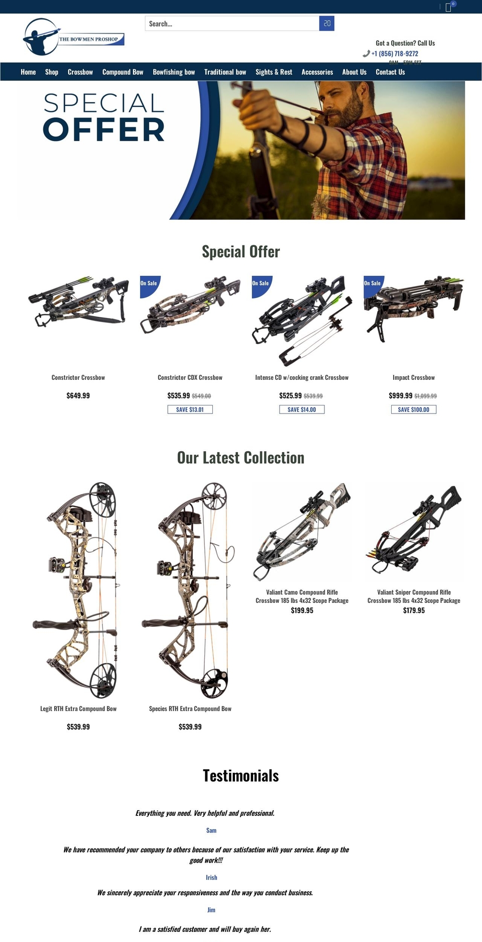 thebowmenproshop.com shopify website screenshot