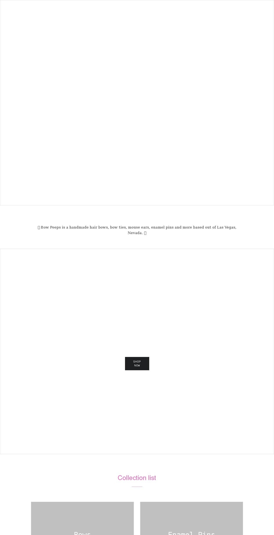 thebowpeep.com shopify website screenshot