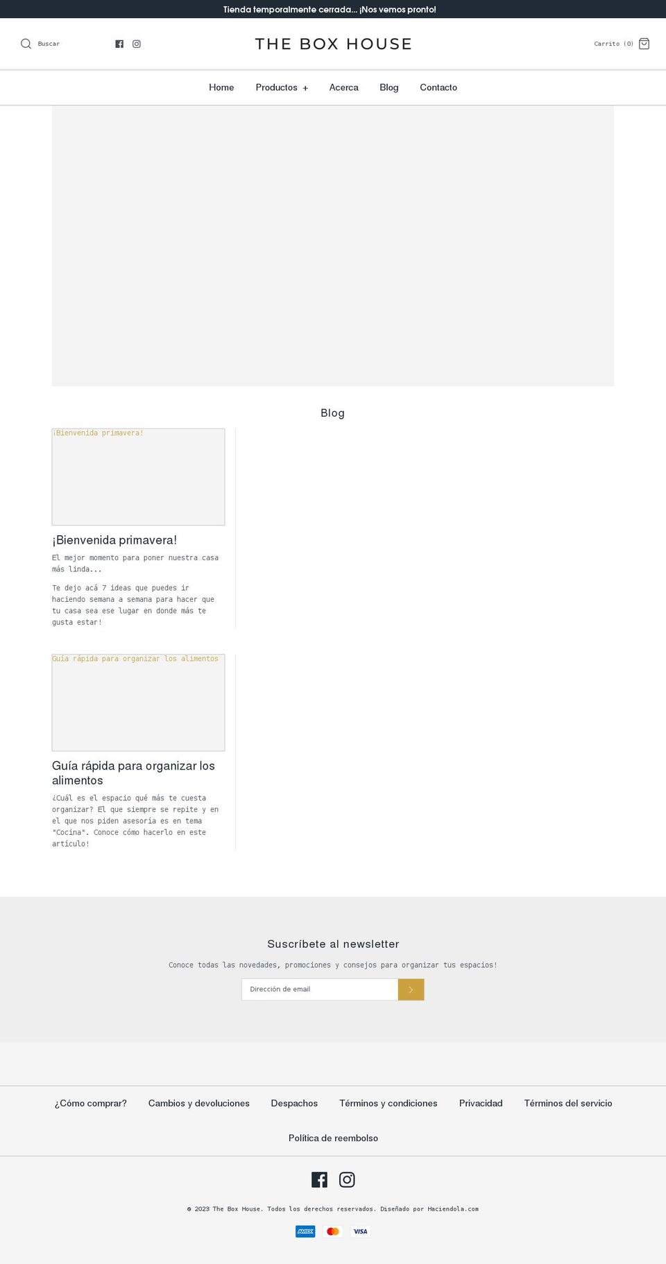 Junio Shopify theme site example theboxhouse.cl