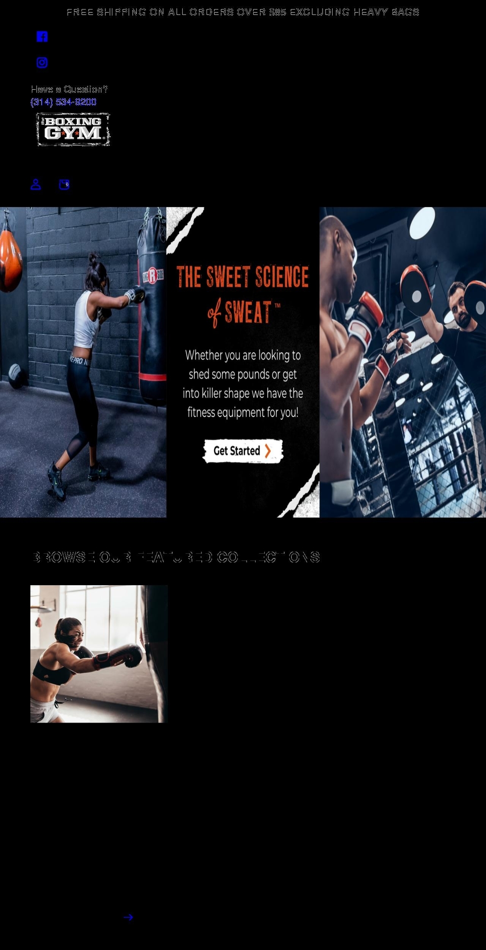 theboxinggym-stlproshop.com shopify website screenshot