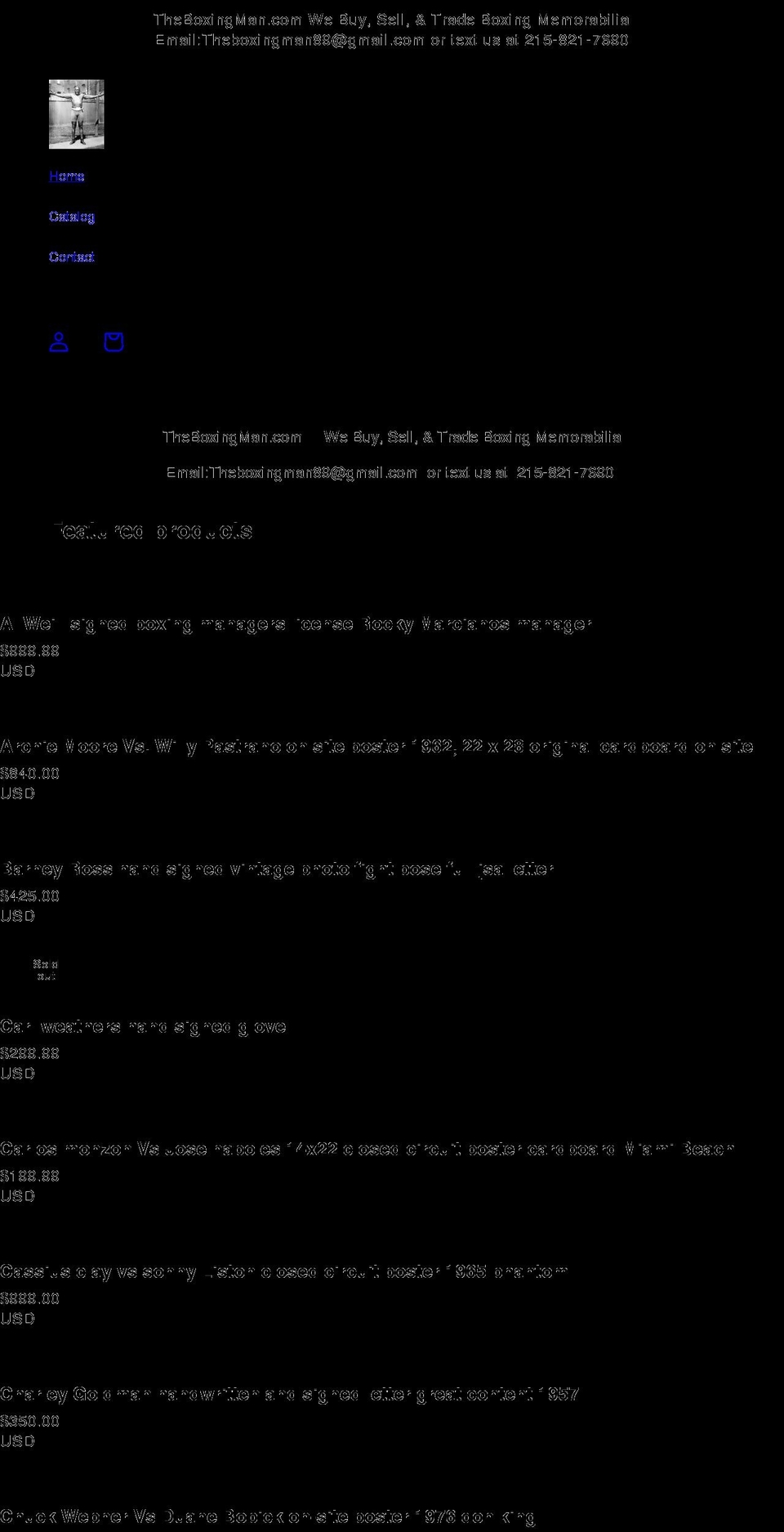 theboxingman.com shopify website screenshot