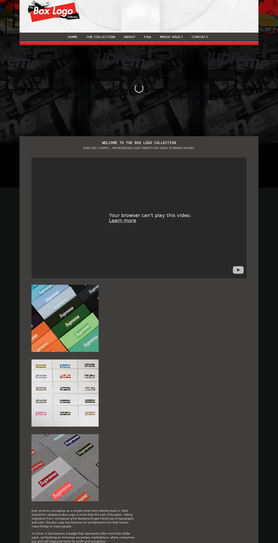 theboxlogocollection.com shopify website screenshot