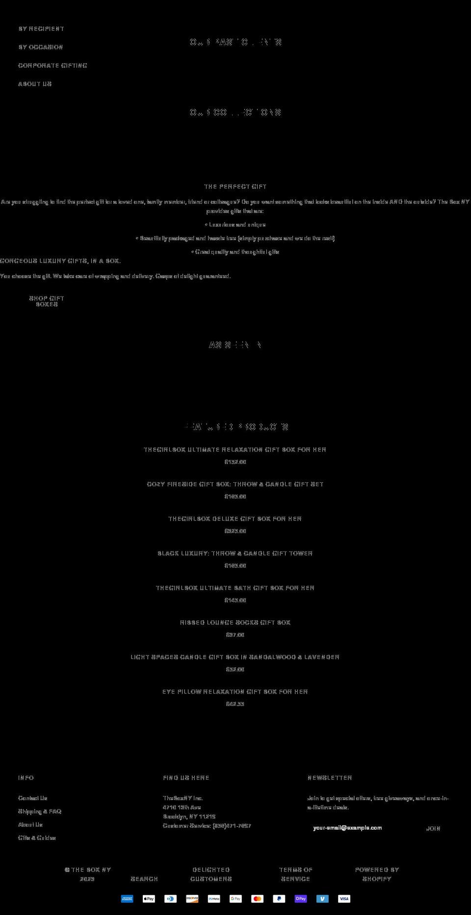 theboxny.com — Shopify storefront screenshot