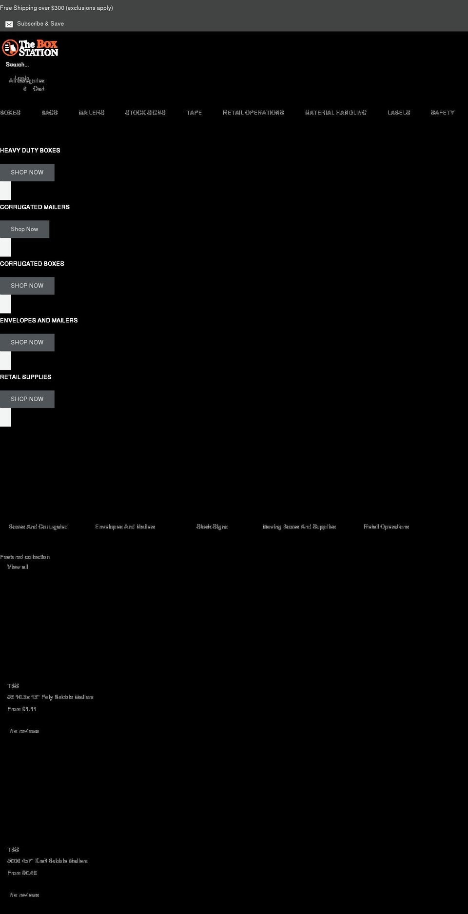 theboxstation.com shopify website screenshot
