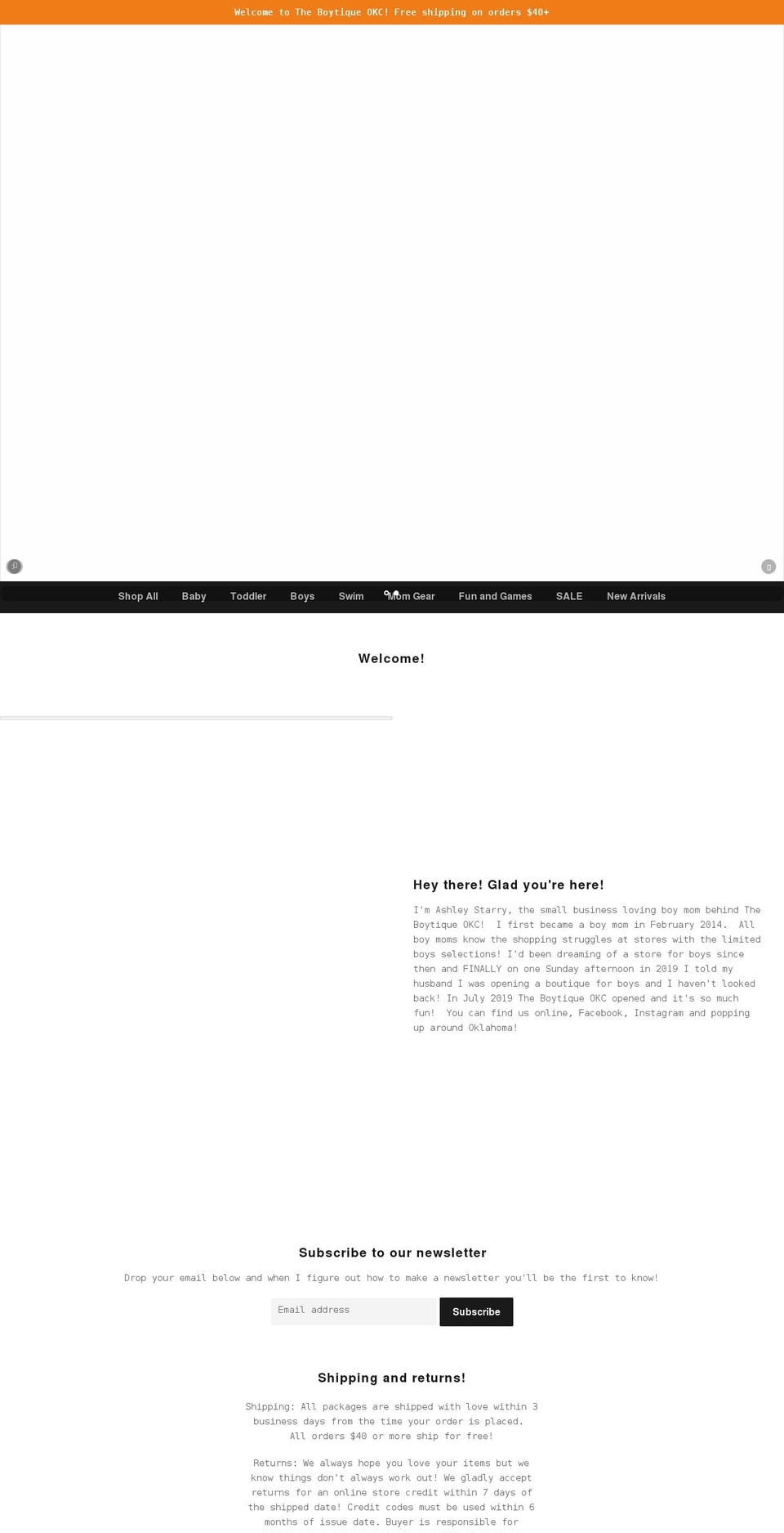 theboytiqueokc.com shopify website screenshot