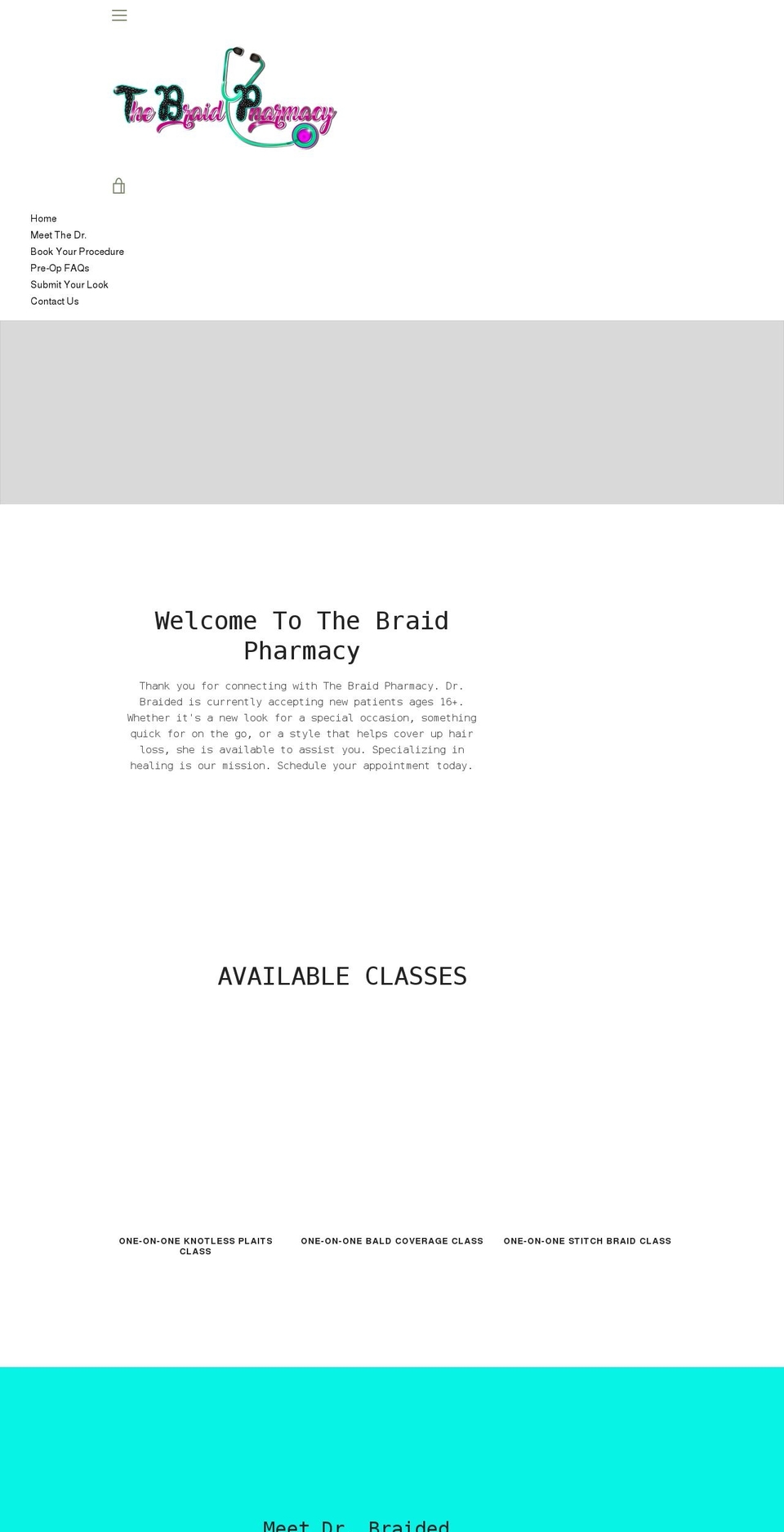thebraidpharmacy.com shopify website screenshot