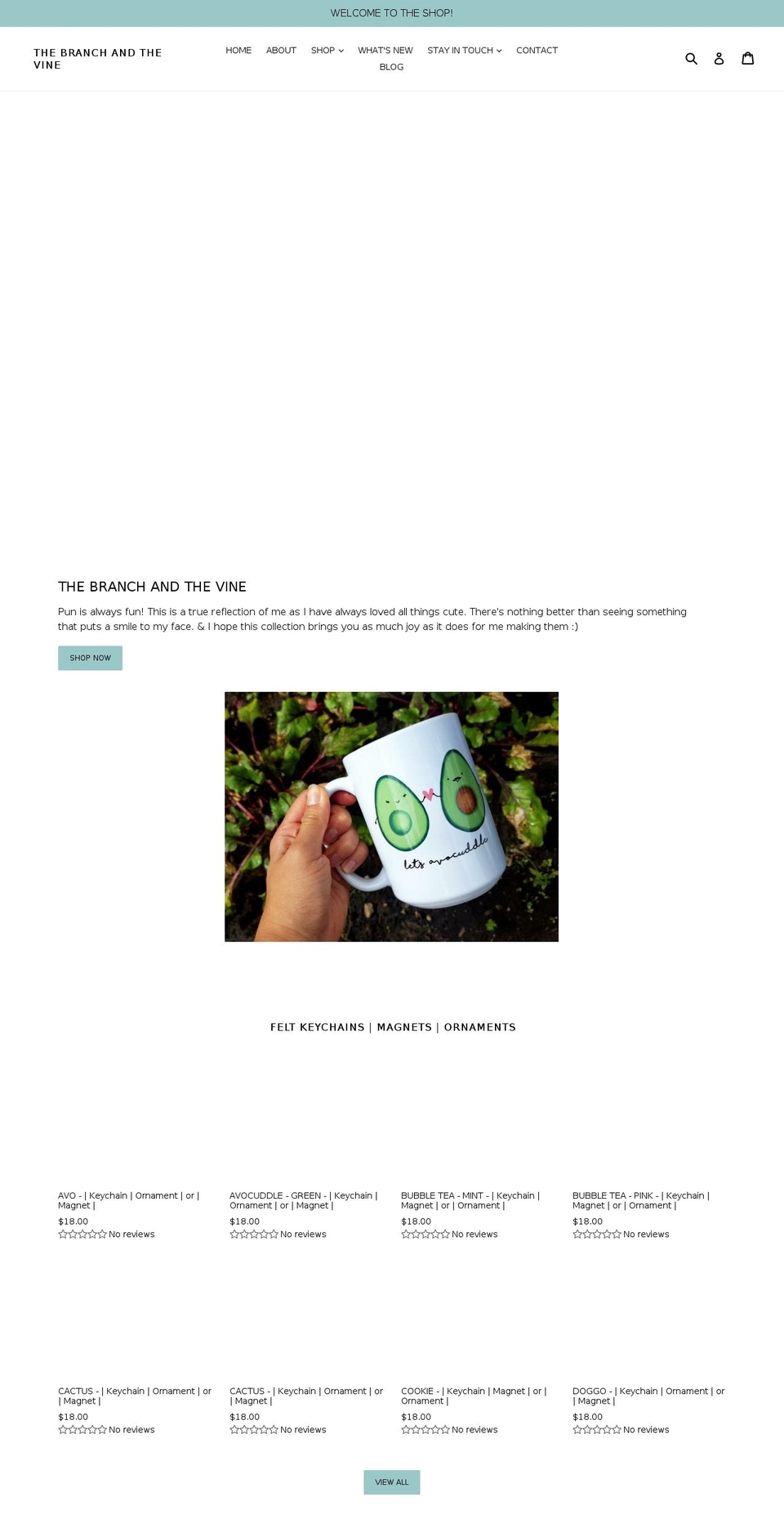 thebranchandthevine.com — Shopify storefront screenshot