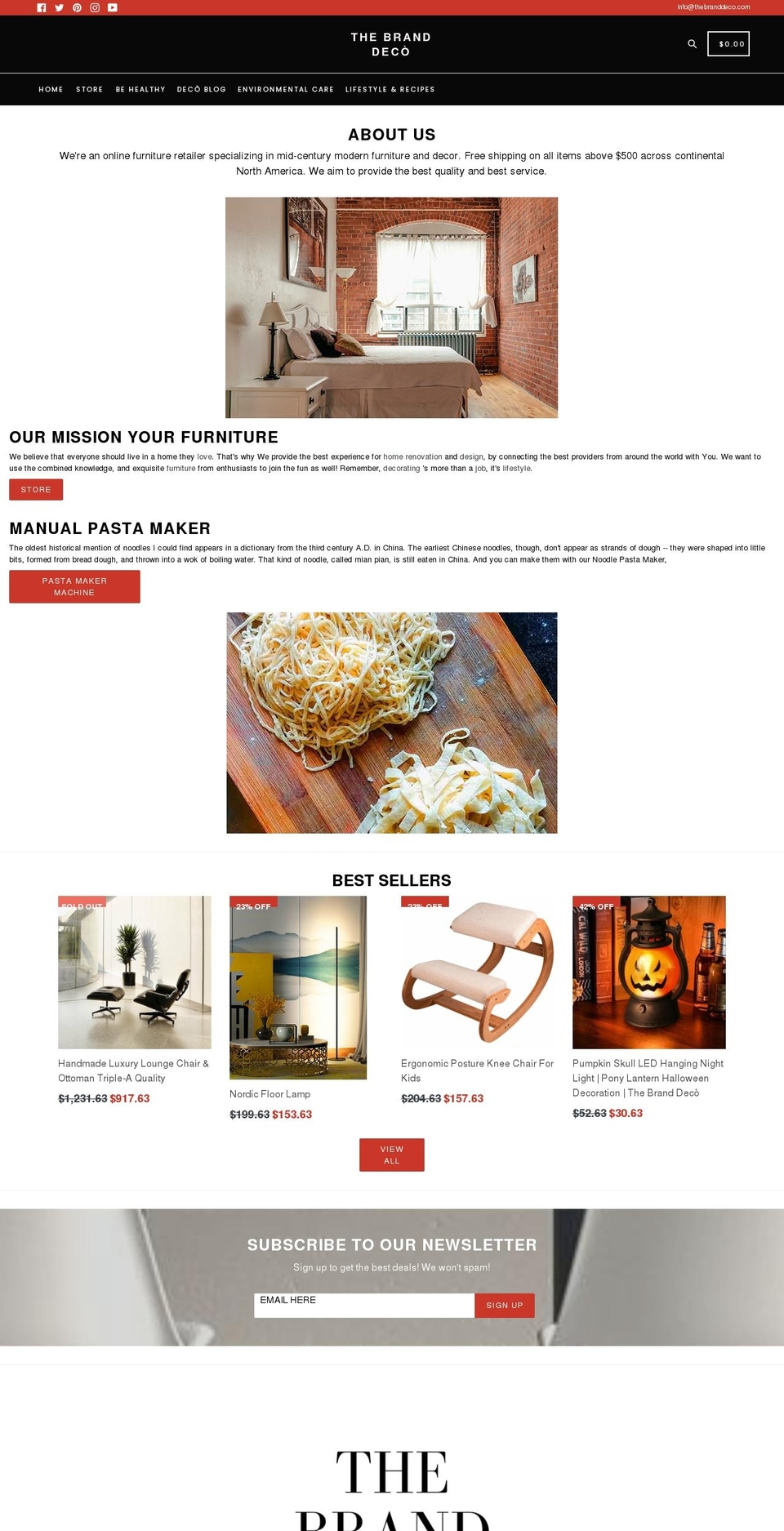 thebranddeco.com shopify website screenshot