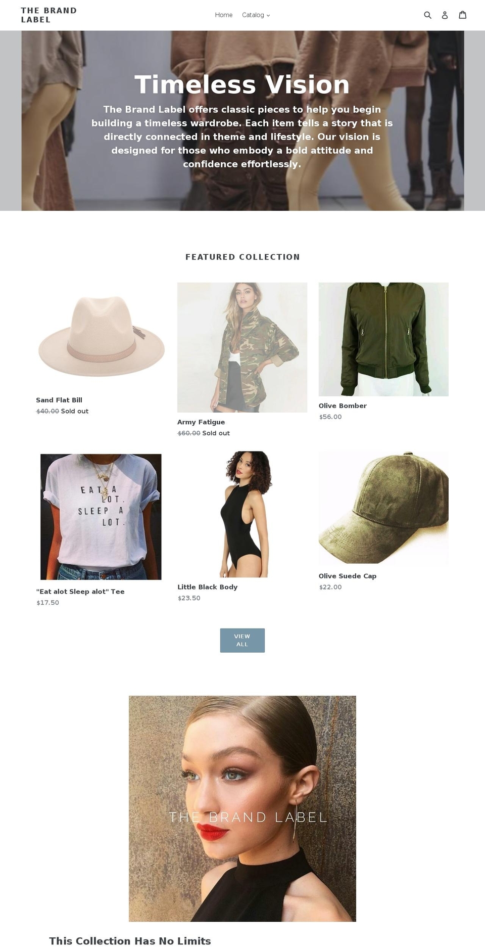 thebrandlabel.store shopify website screenshot