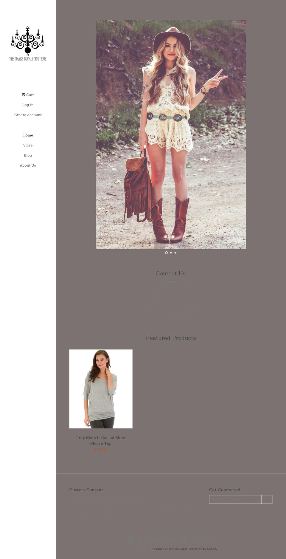 thebrassbuckleboutique.com shopify website screenshot