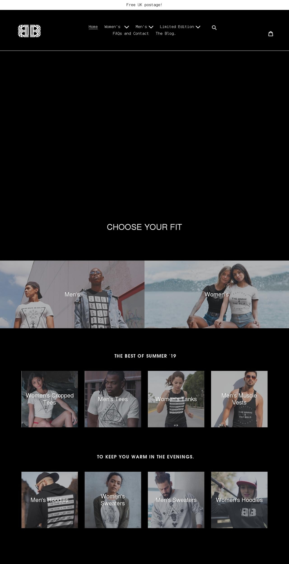 thebraveandthebold.co.uk shopify website screenshot