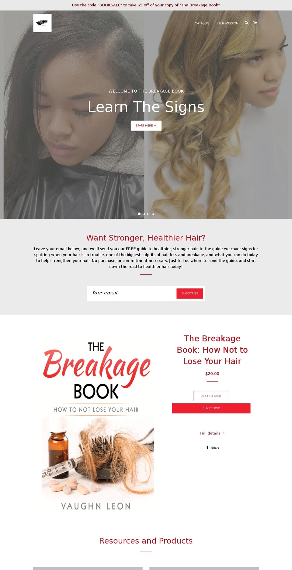 thebreakagebook.com — Shopify storefront screenshot