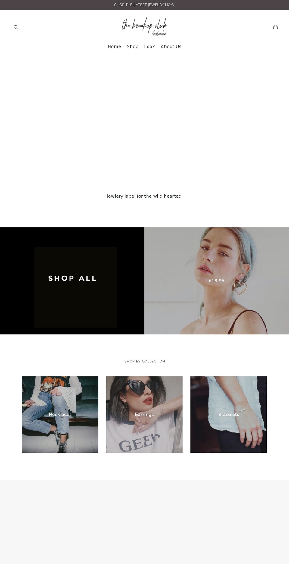 thebreakupclubams.com shopify website screenshot