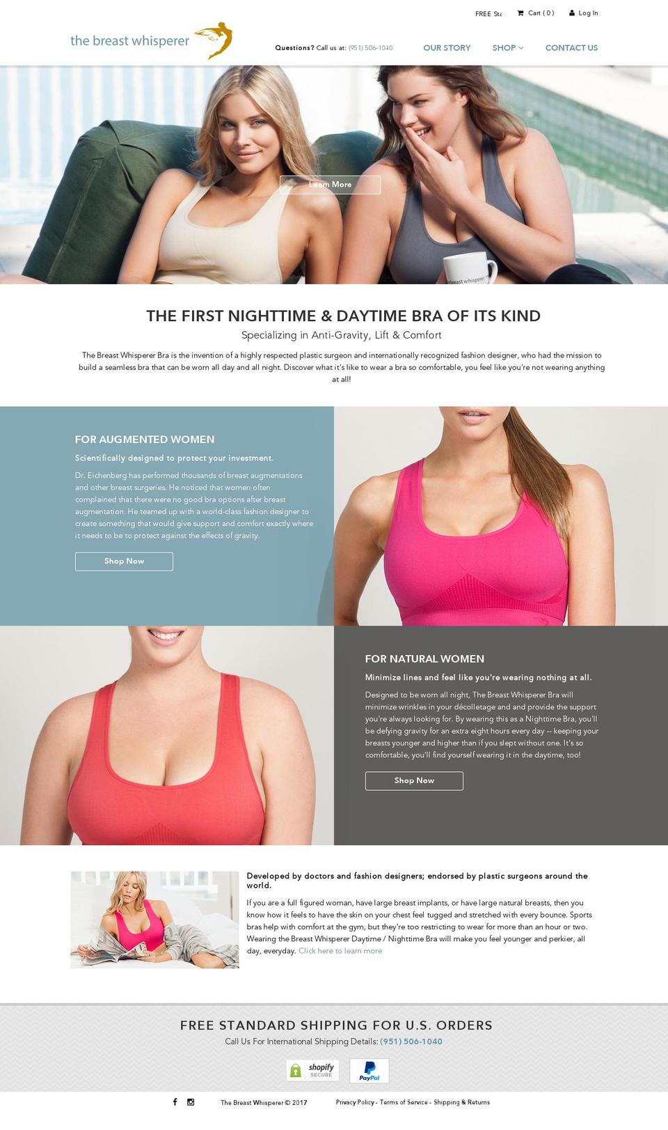thebreastwhisperer.com shopify website screenshot