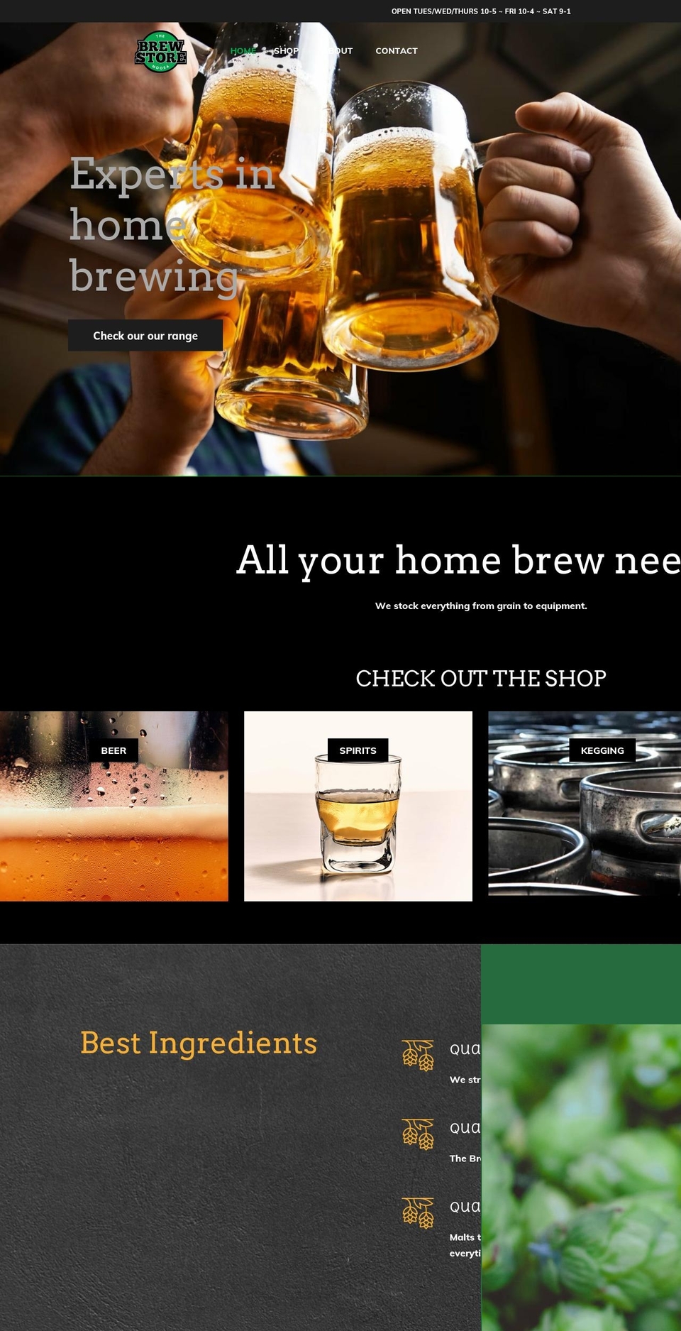 thebrewstore.com.au shopify website screenshot