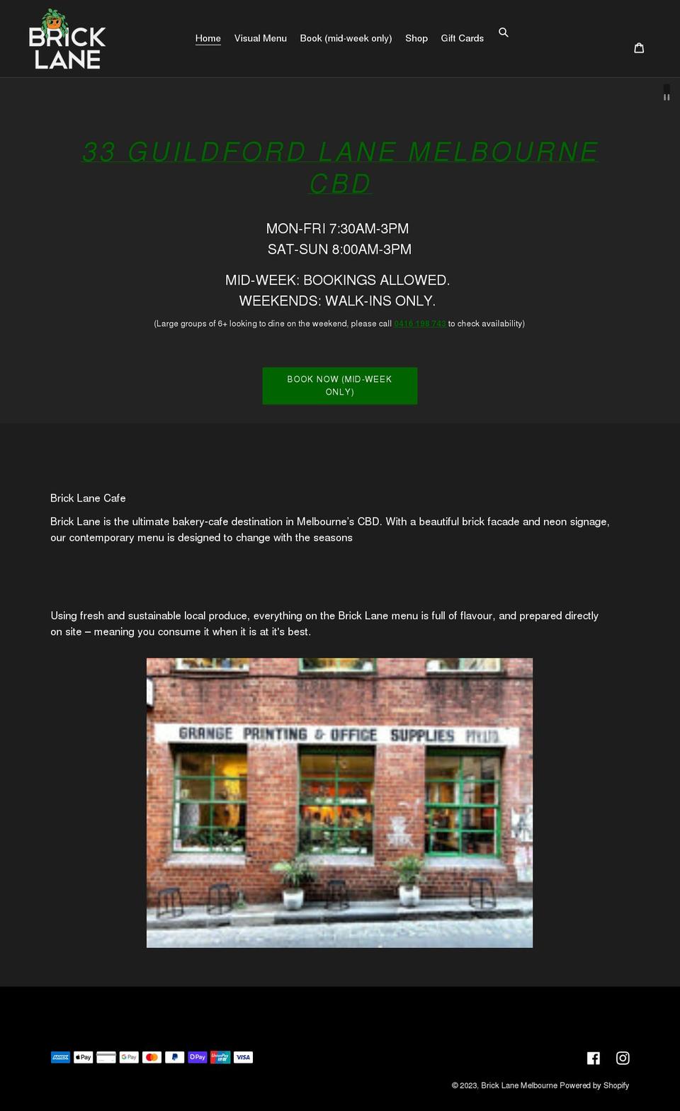 thebricklane.com.au shopify website screenshot