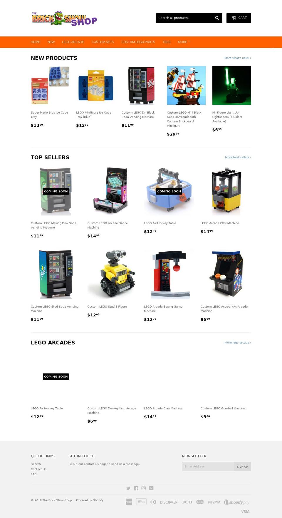 thebrickshowshop.com shopify website screenshot