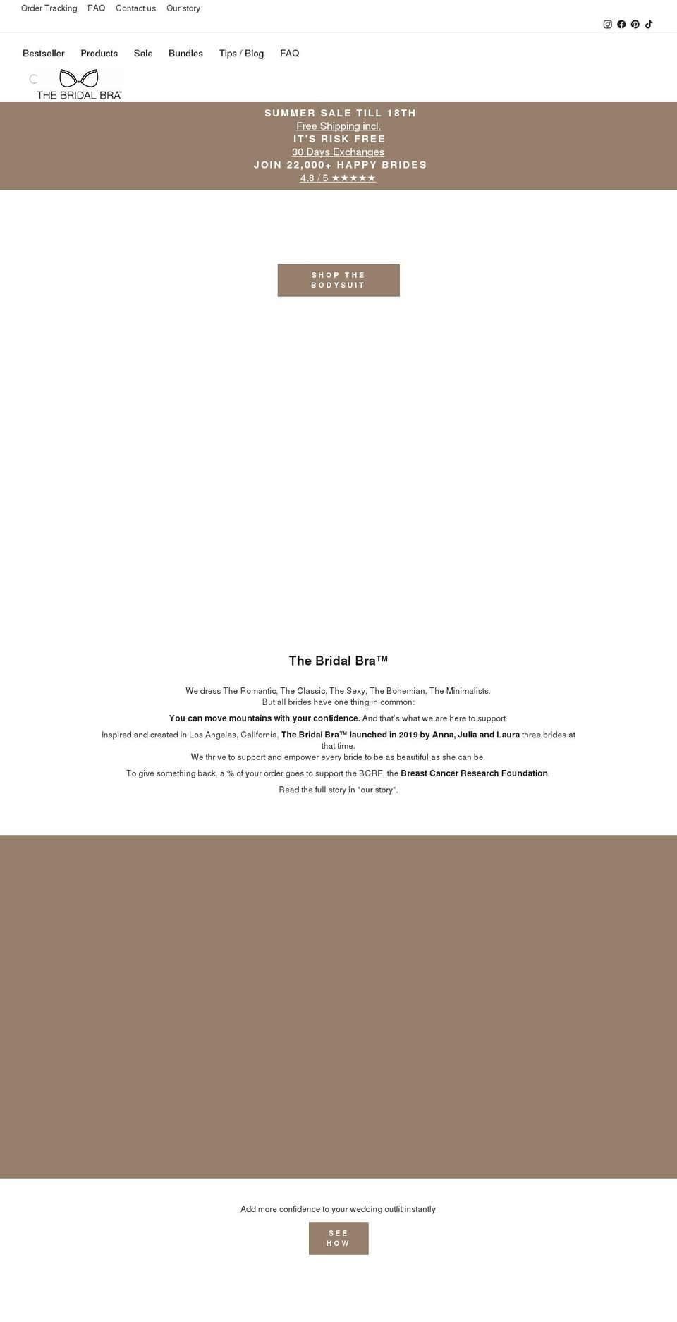 thebridalbra.com shopify website screenshot