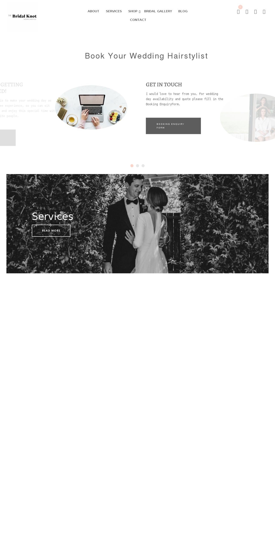 thebridalknot.com.au shopify website screenshot