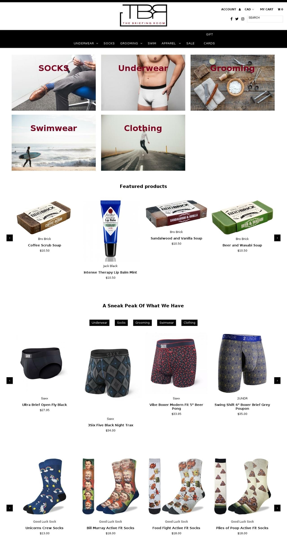 thebriefingroom.ca shopify website screenshot
