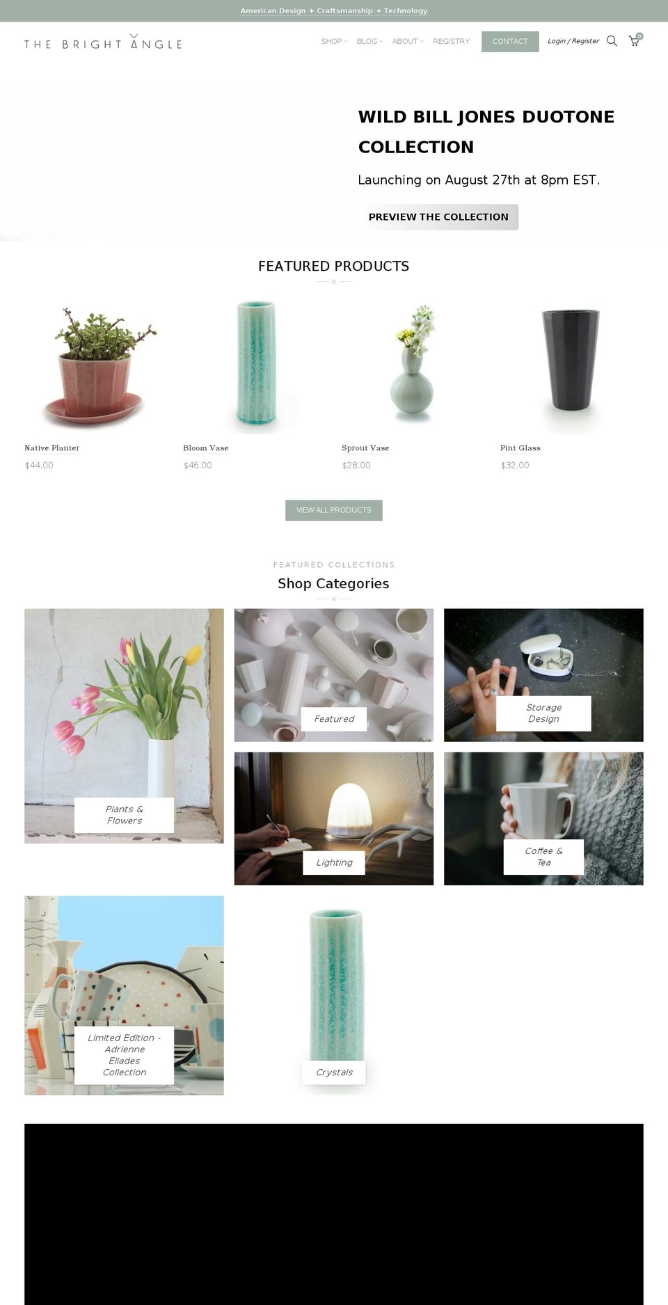 thebrightangle.com shopify website screenshot