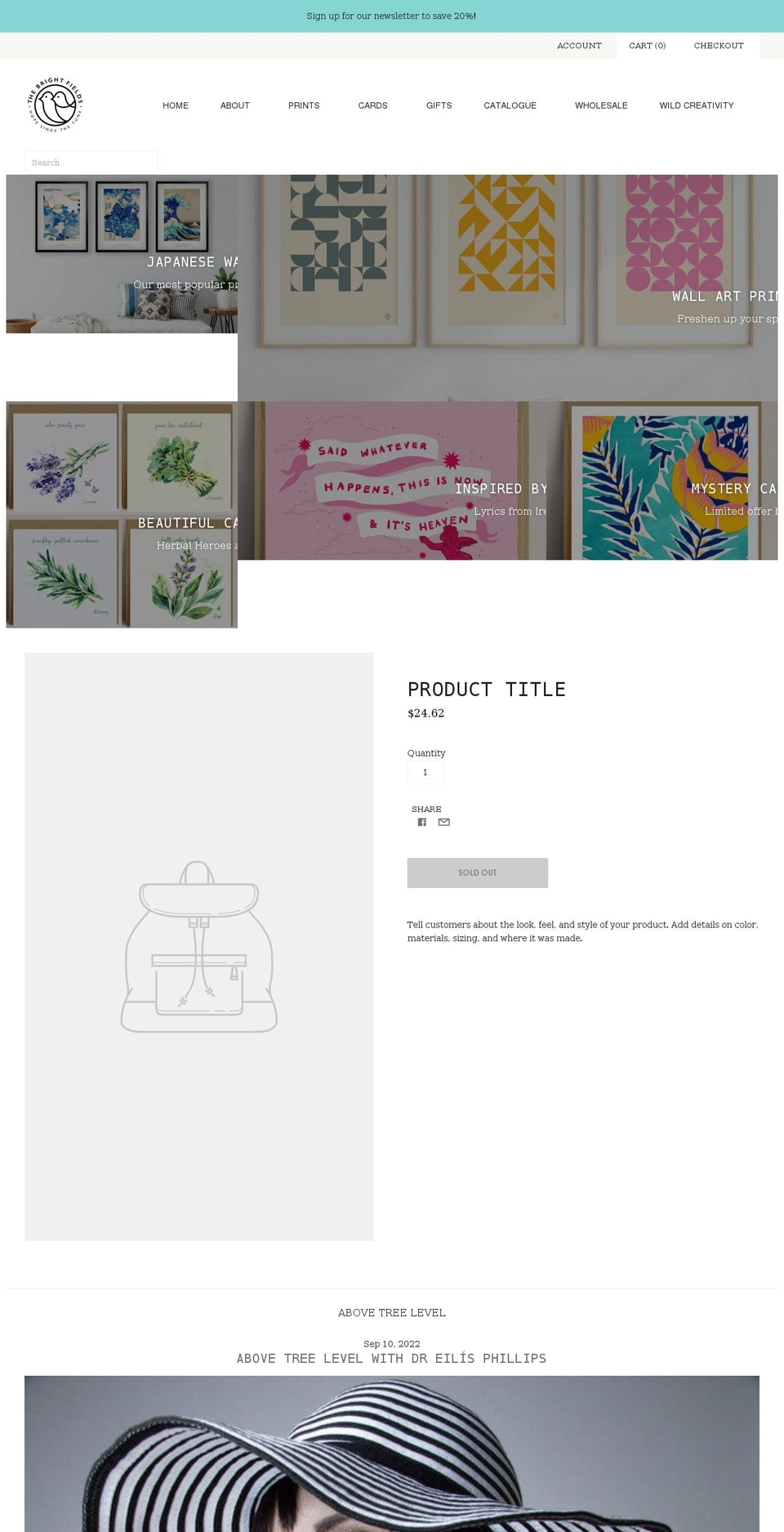 thebrightfieldsdesign.com shopify website screenshot