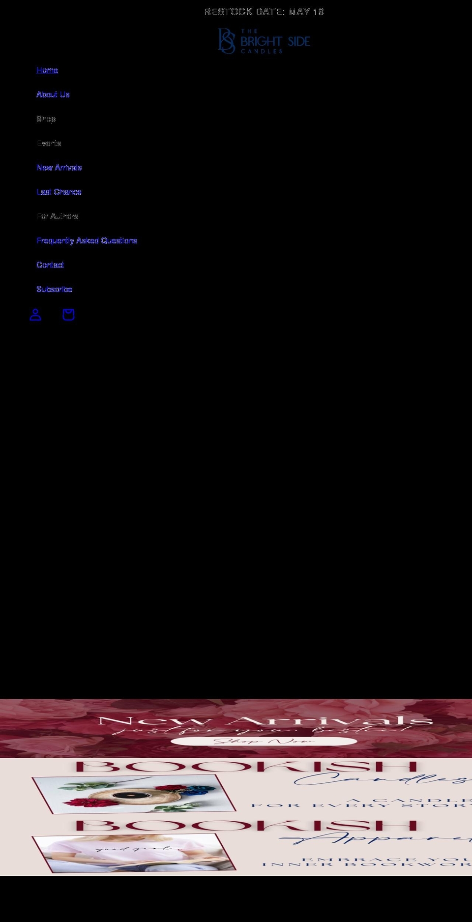 thebrightsidecandles.com shopify website screenshot