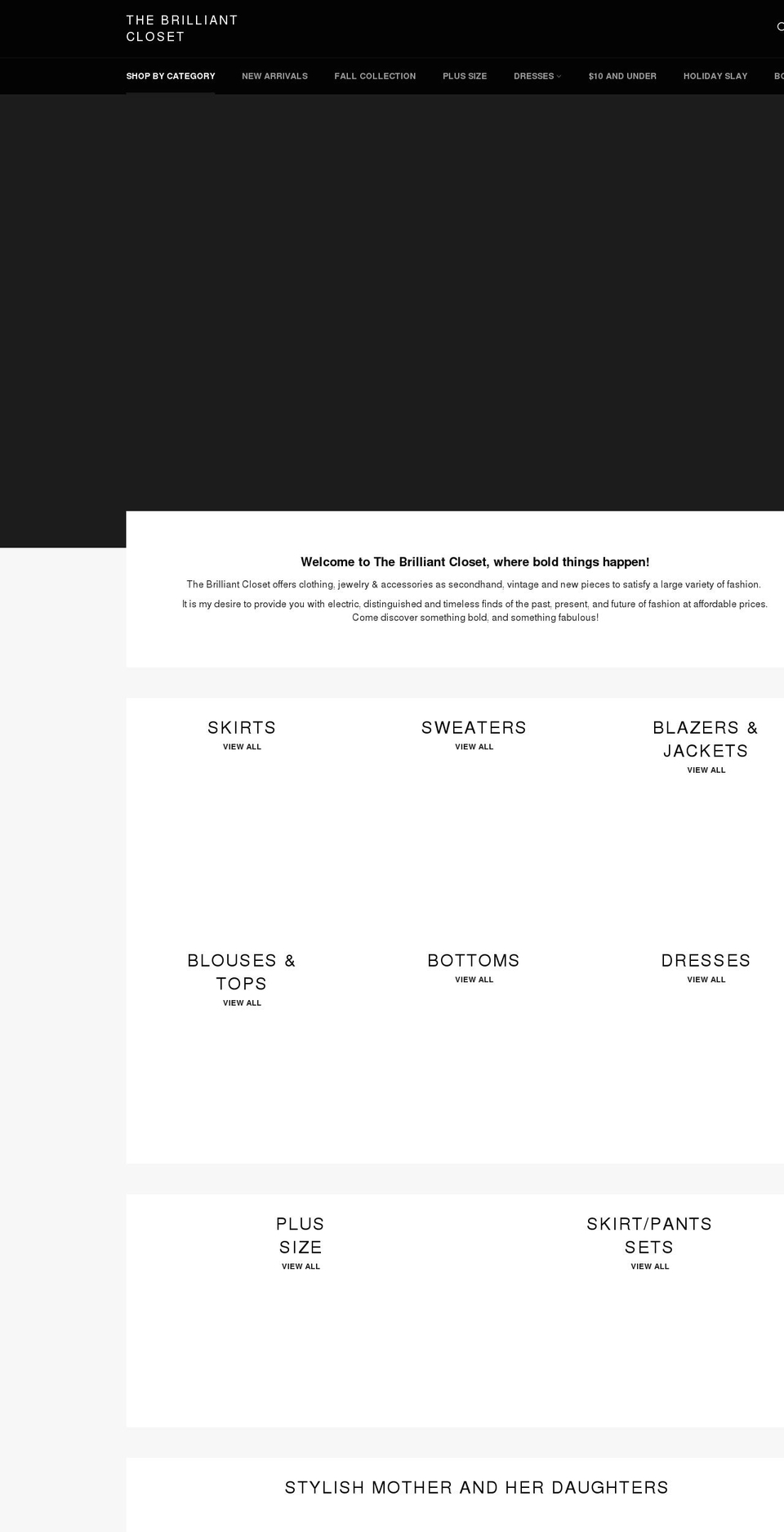 thebrilliantcloset.com shopify website screenshot