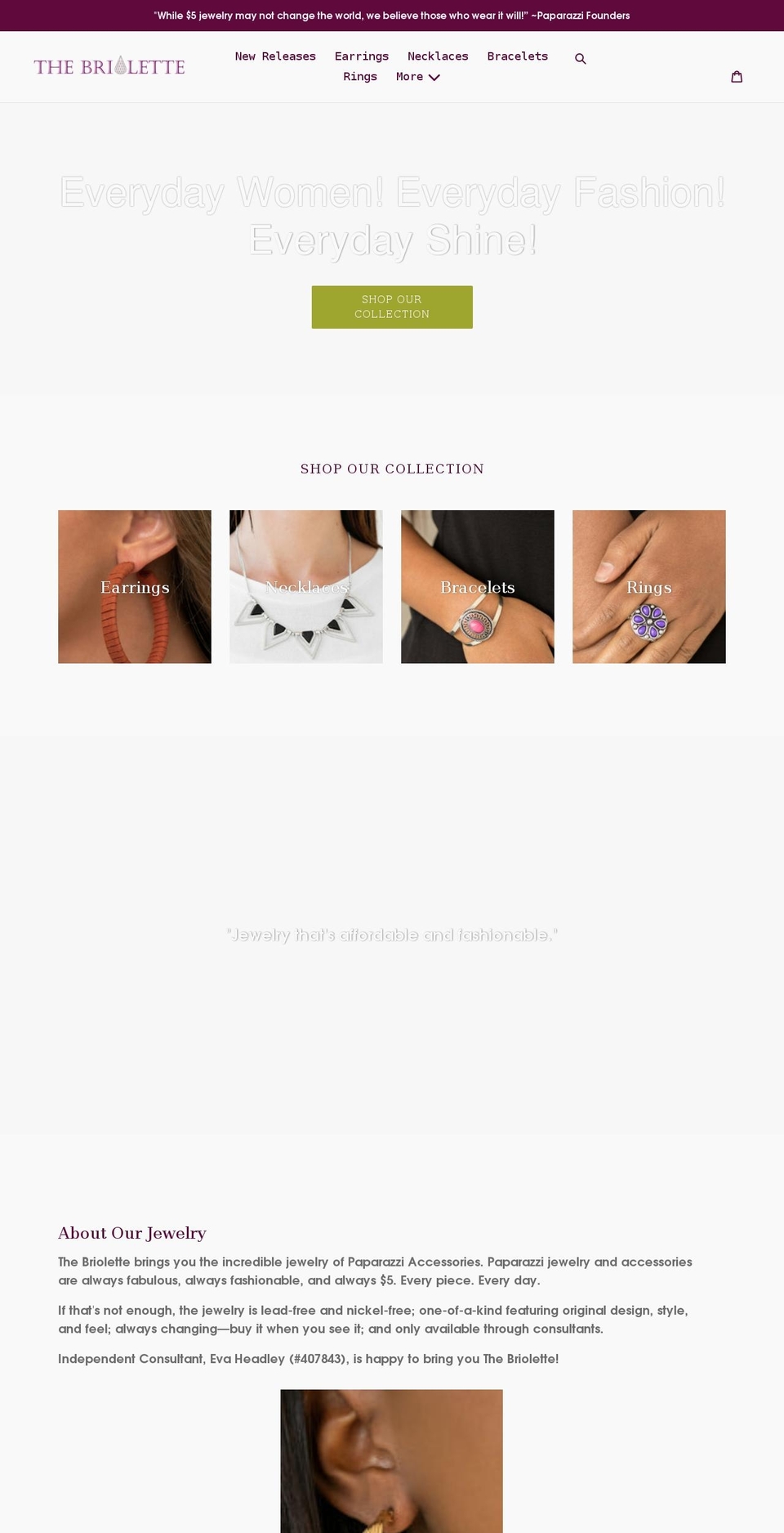 thebriolette.com shopify website screenshot