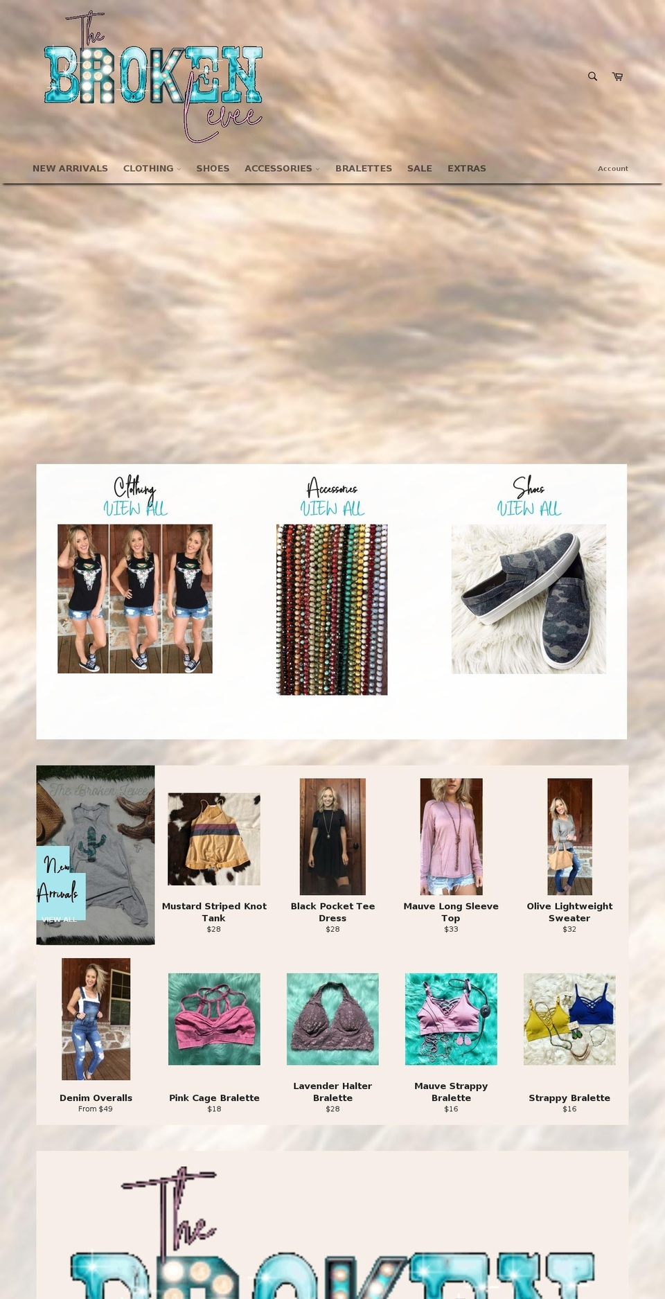 thebrokenlevee.com — Shopify storefront screenshot