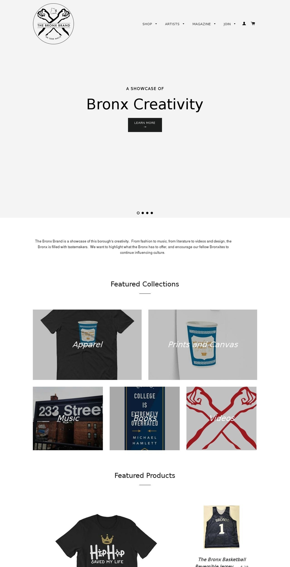 thebronxbrand.com shopify website screenshot