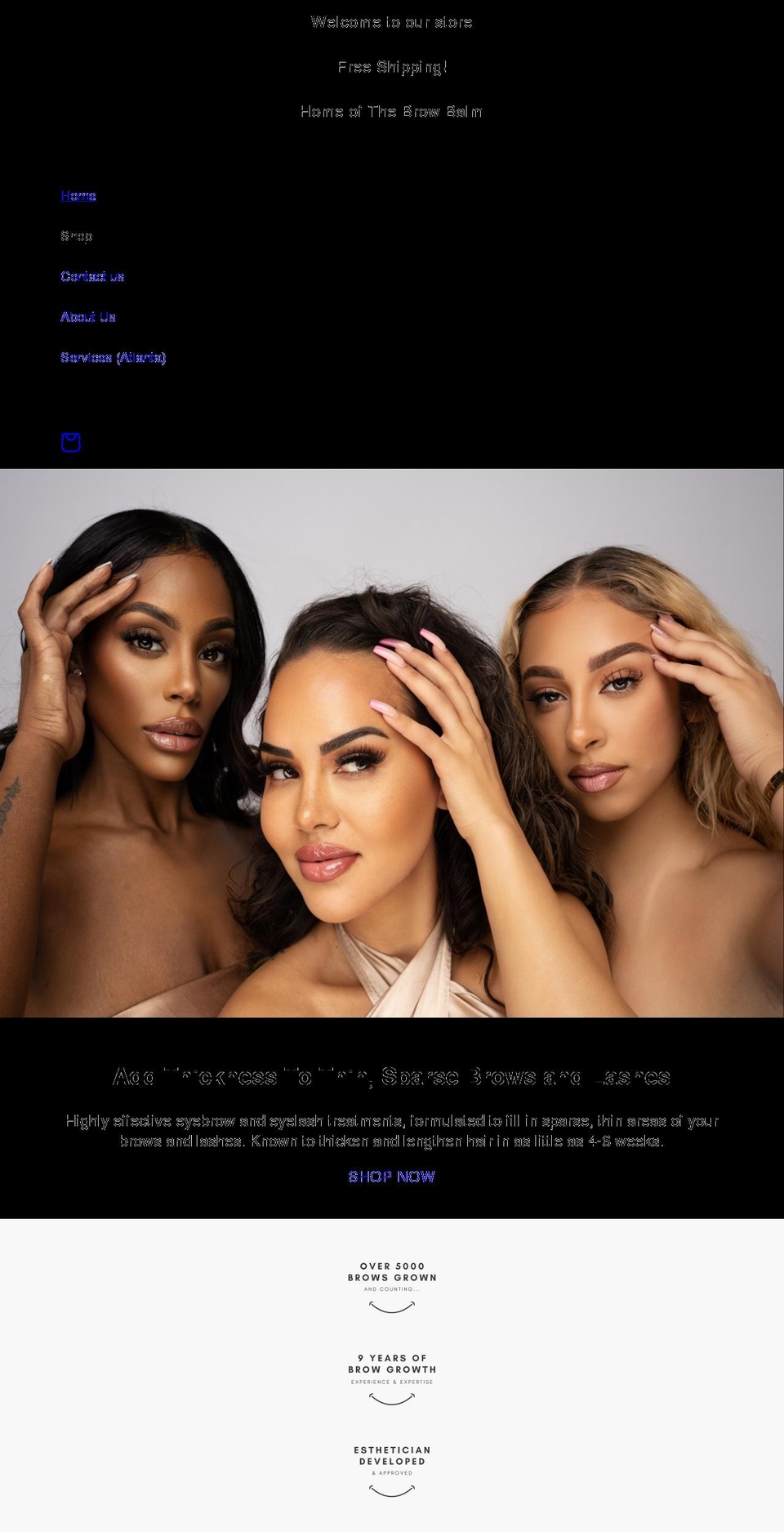 thebrowbalm.com shopify website screenshot