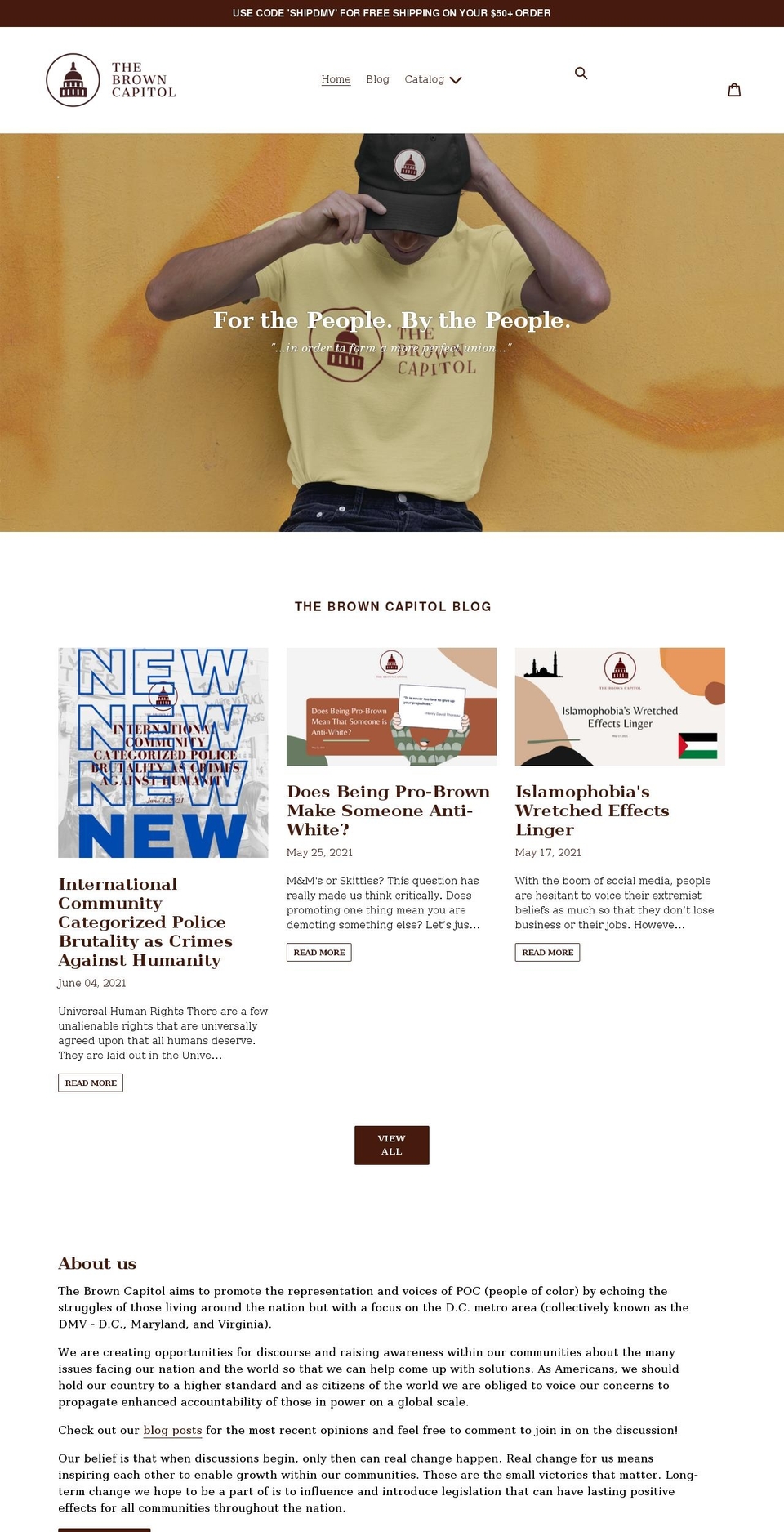 thebrowncapitol.com shopify website screenshot