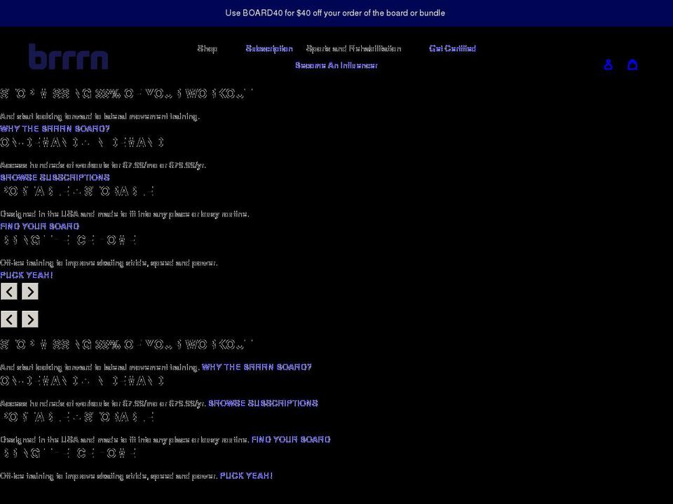 thebrrrn.com shopify website screenshot