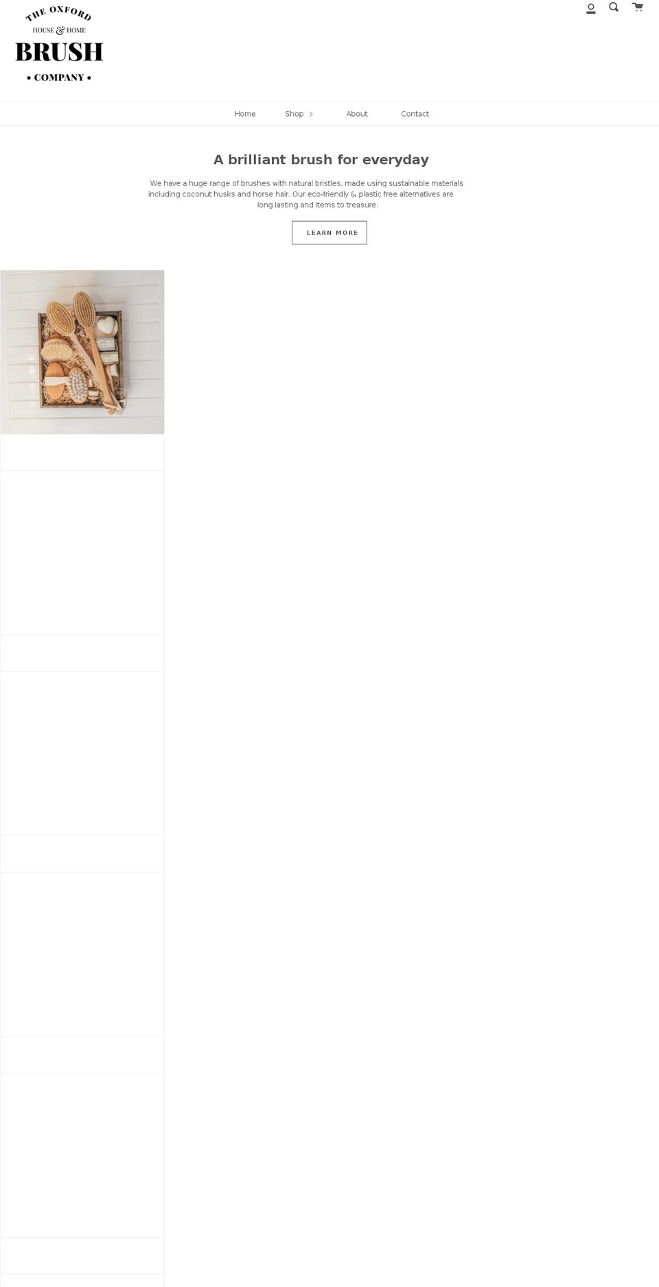 thebrushcompany.co.uk shopify website screenshot