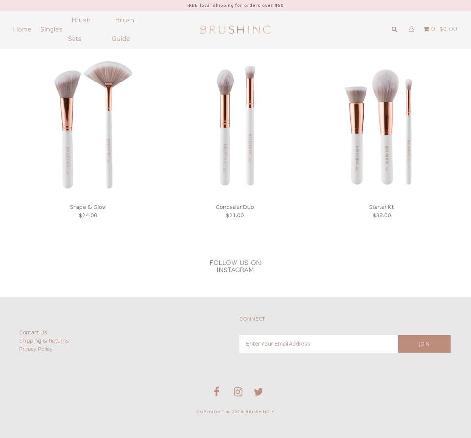 thebrushinc.com — Shopify storefront screenshot