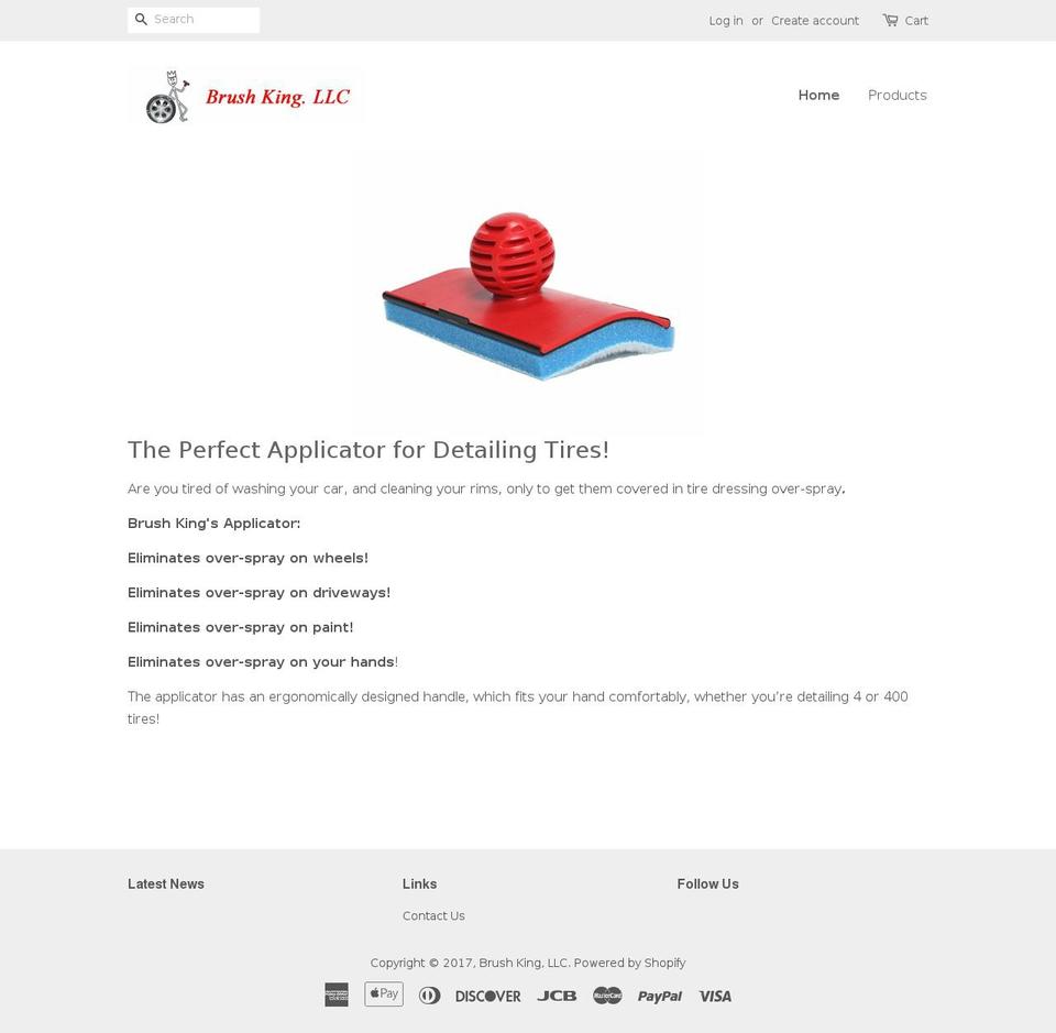 thebrushking.com shopify website screenshot