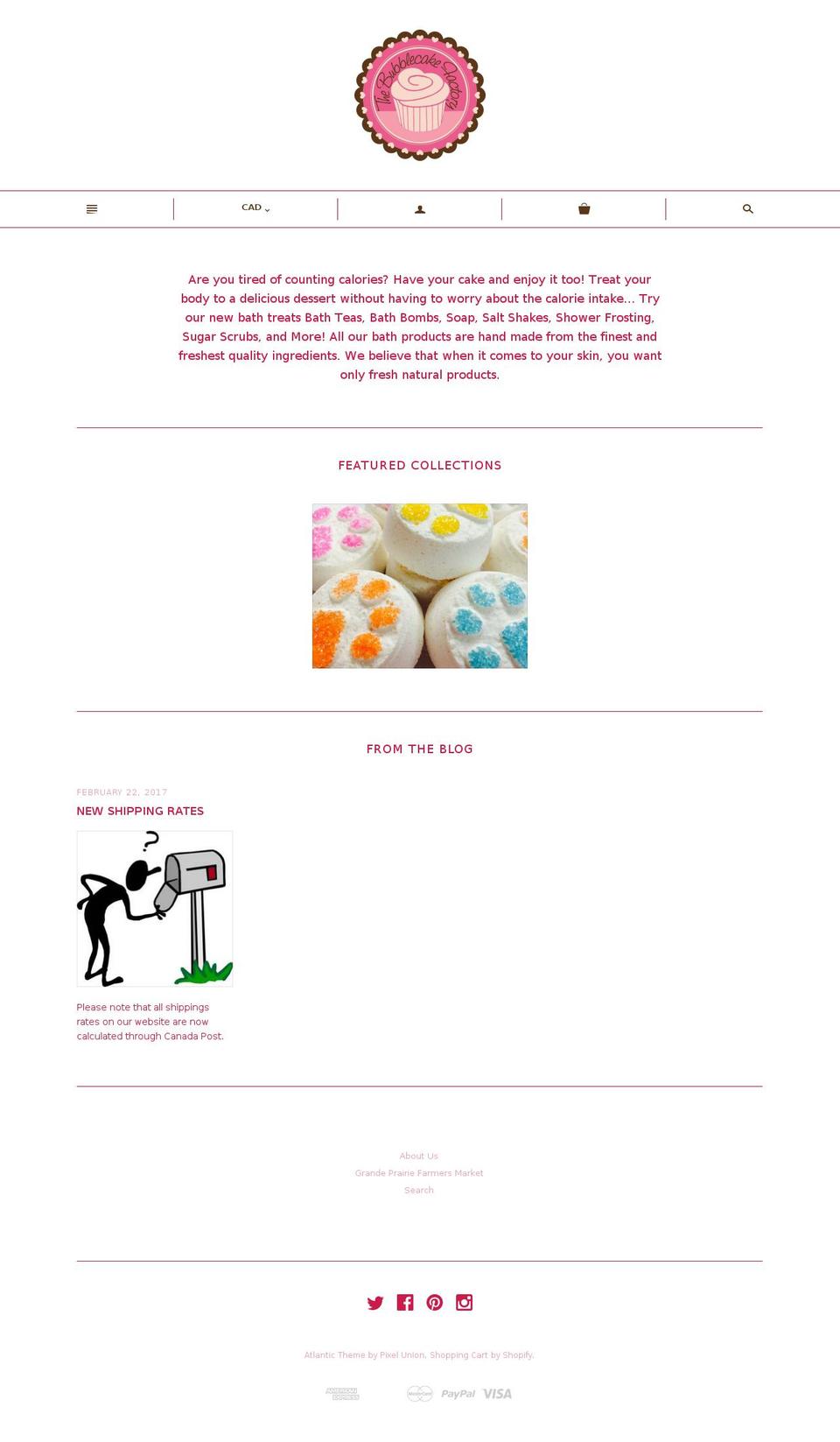 thebubblecakefactory.com shopify website screenshot