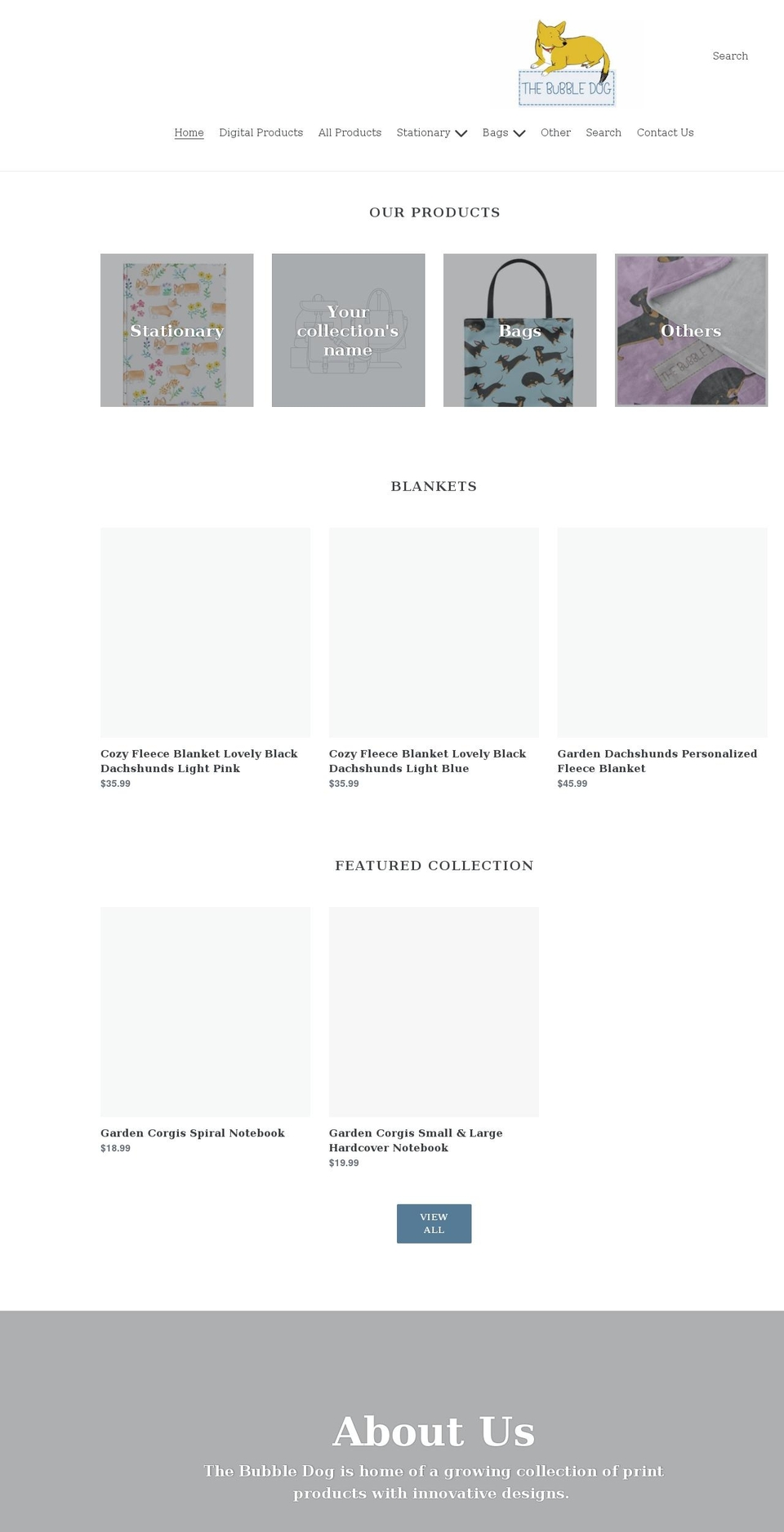 thebubbledog.com shopify website screenshot
